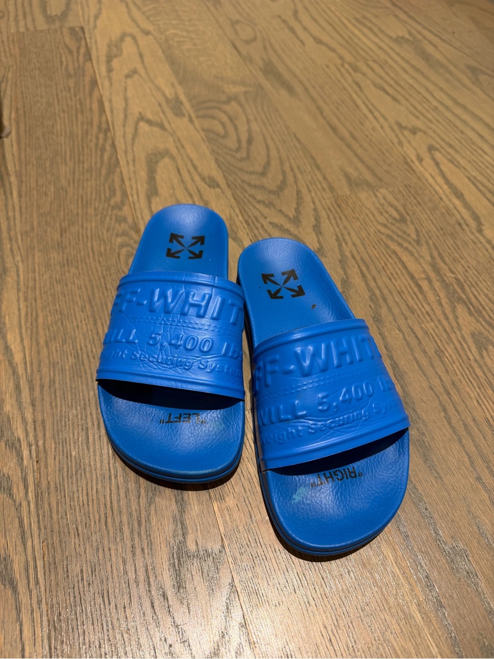Off-White Blue Slide Sandals